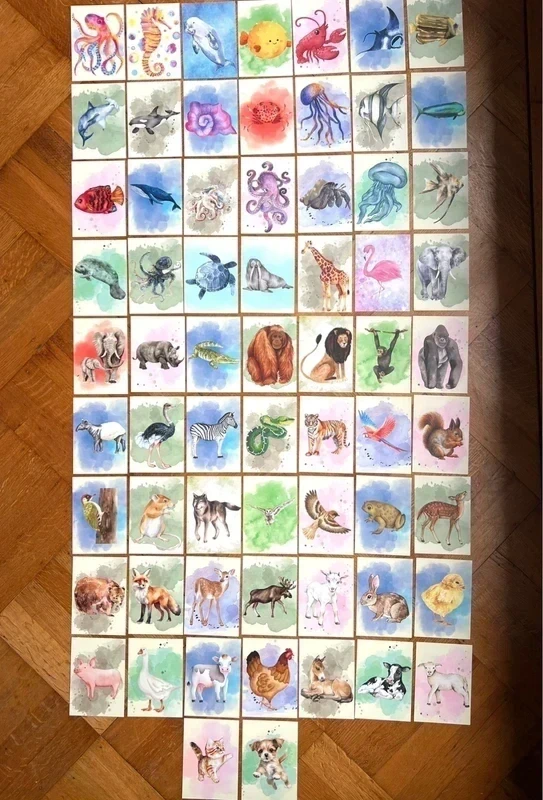 Aquareldieren kinderkamer – A6