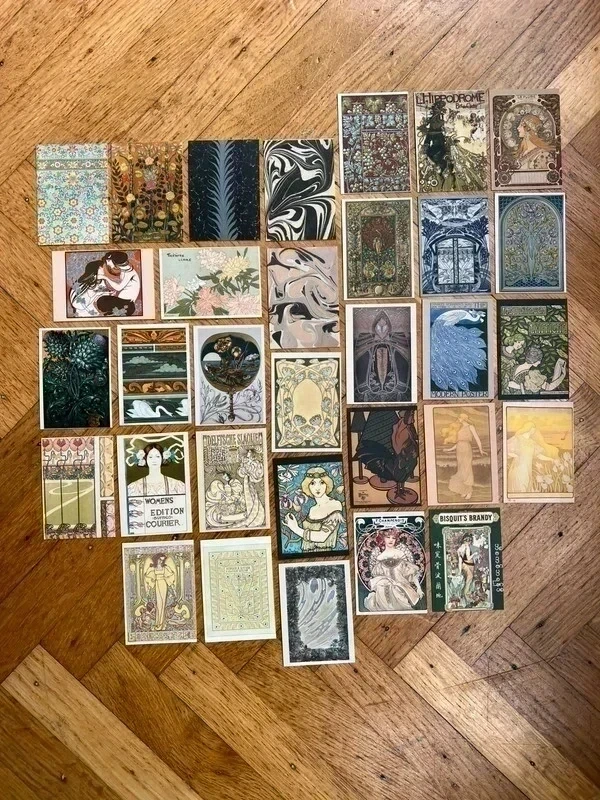 Art Nouveau – kleine kaartjes 32 stuks