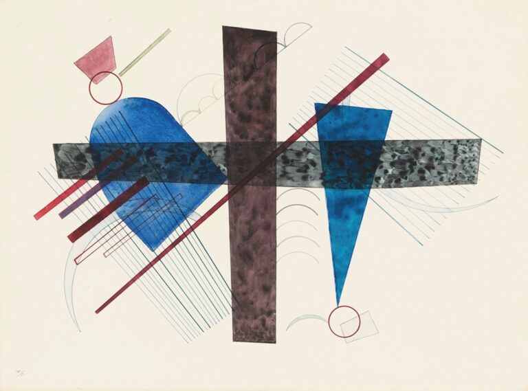 Blauw in rond en spits - Wassily Kandinsky