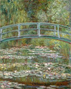 Brug over een vijver met waterlelies - Claude Monet