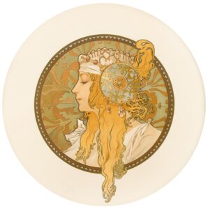 Byzantijnse hoofden (blond) - Alphonse Mucha