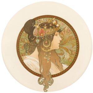 Byzantijnse hoofden (brunette) - Alphonse Mucha