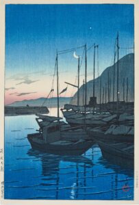 Dageraad bij Beppu - Kawase Hasui