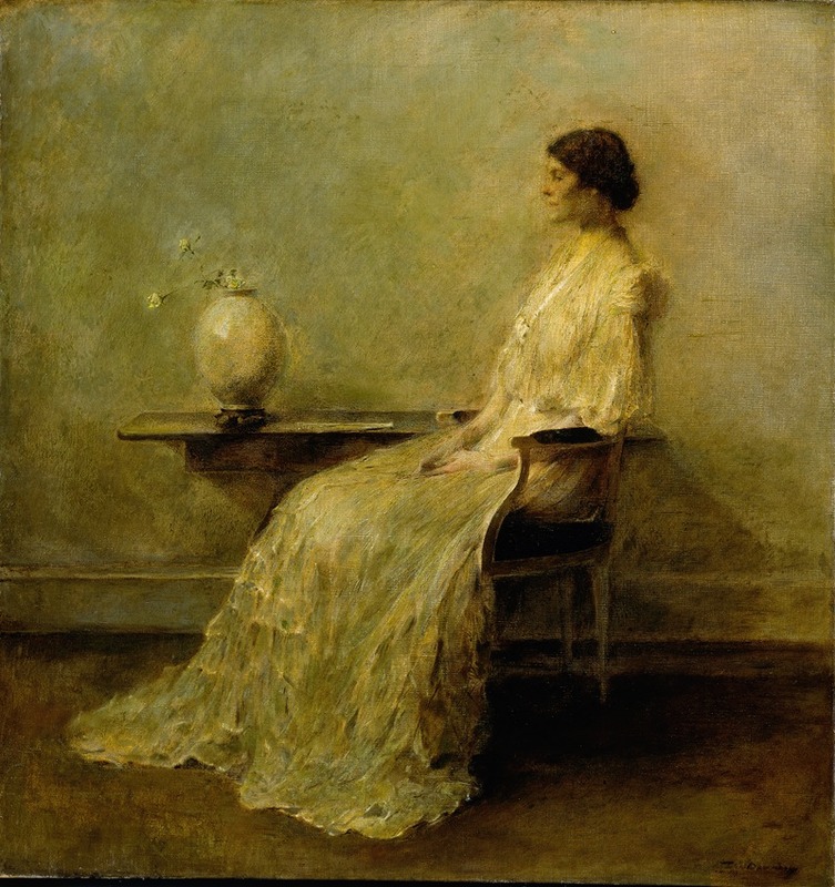 Dame in het wit (nr. 2) - Thomas Wilmer Dewing