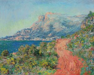 De rode weg bij Menton - Claude Monet