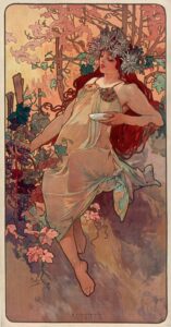 De seizoenen – herfst - Alphonse Mucha