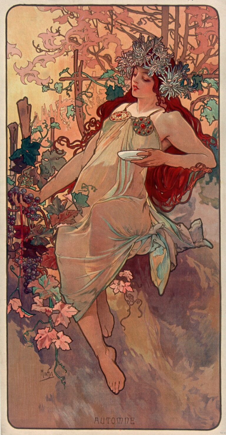 De seizoenen – herfst - Alphonse Mucha