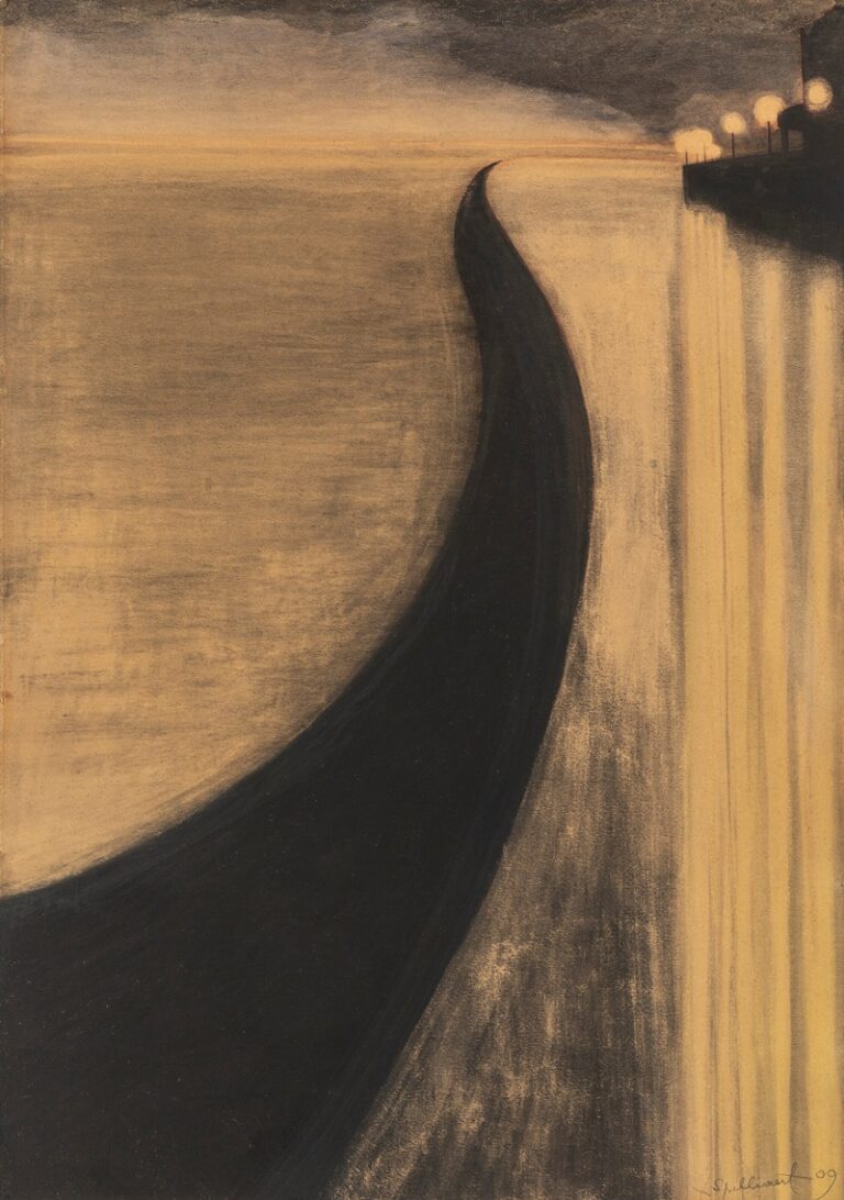 Dijk en lichten van Oostende - Léon Spilliaert