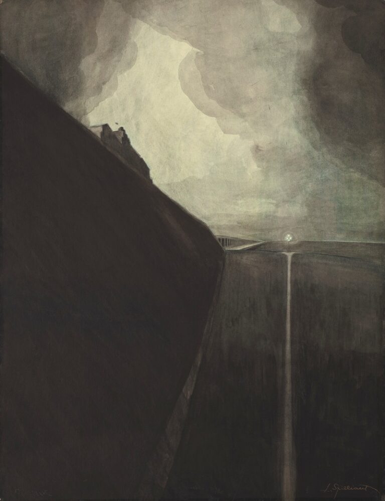 Dijk en strand met Chalet Royal en galerijen van Oostende - Léon Spilliaert