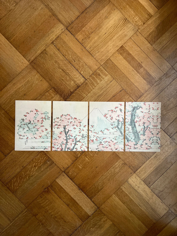 Fuji en kersenbloesem – Katsushika Hokusai – A4