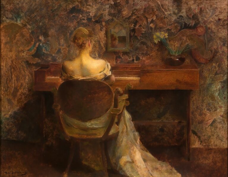 Het spinet - Thomas Wilmer Dewing