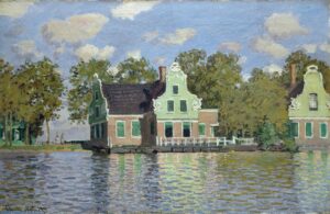Huizen aan de rivier de Zaan - Claude Monet
