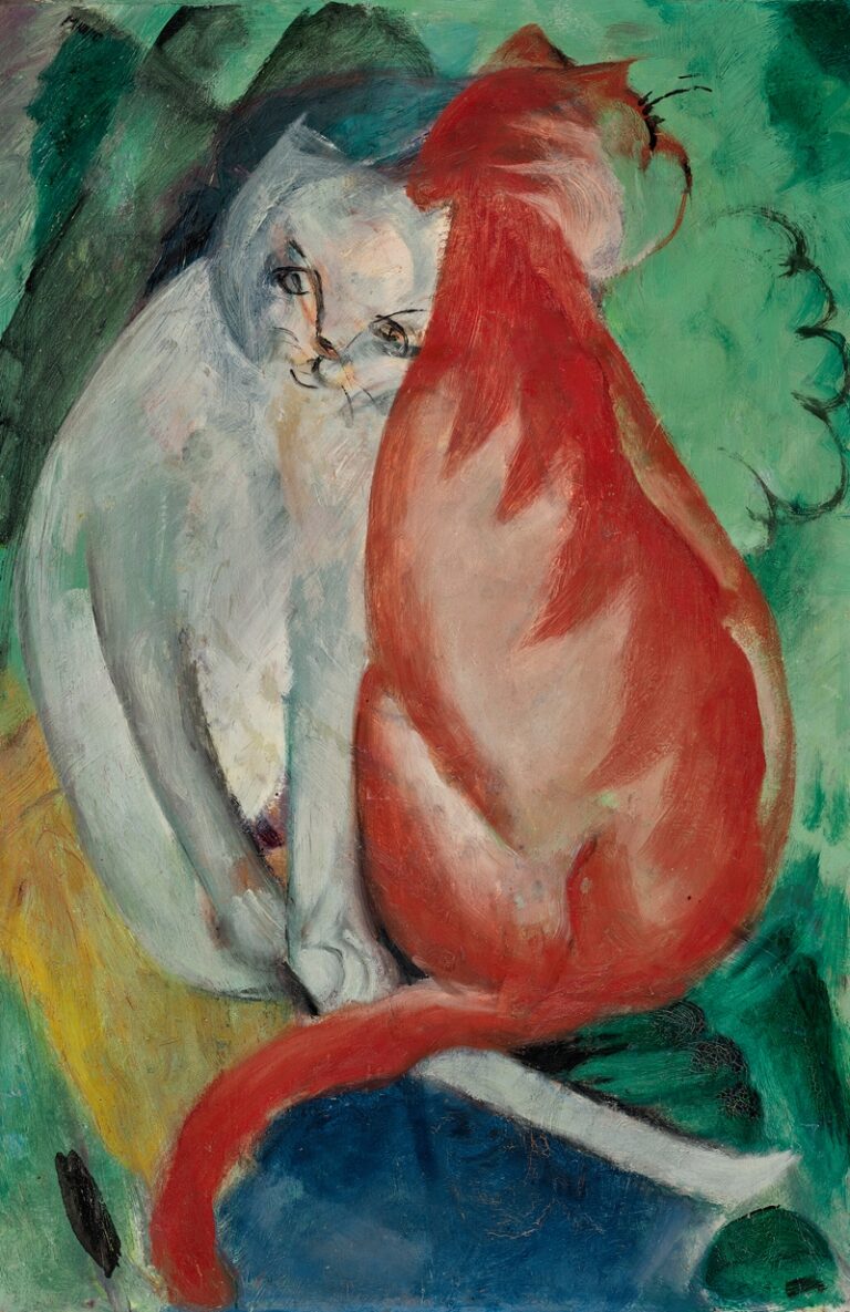 Katten rood en wit - Franz Marc