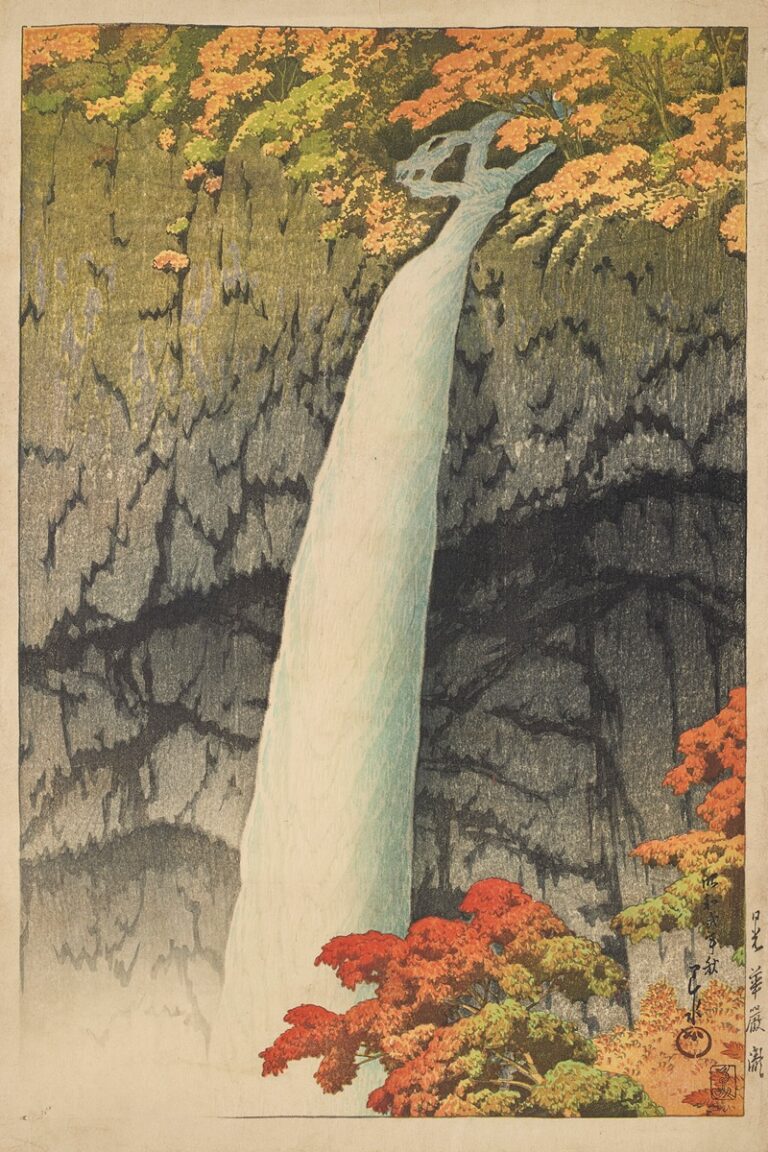 Kegon-waterval bij Nikko - Kawase Hasui