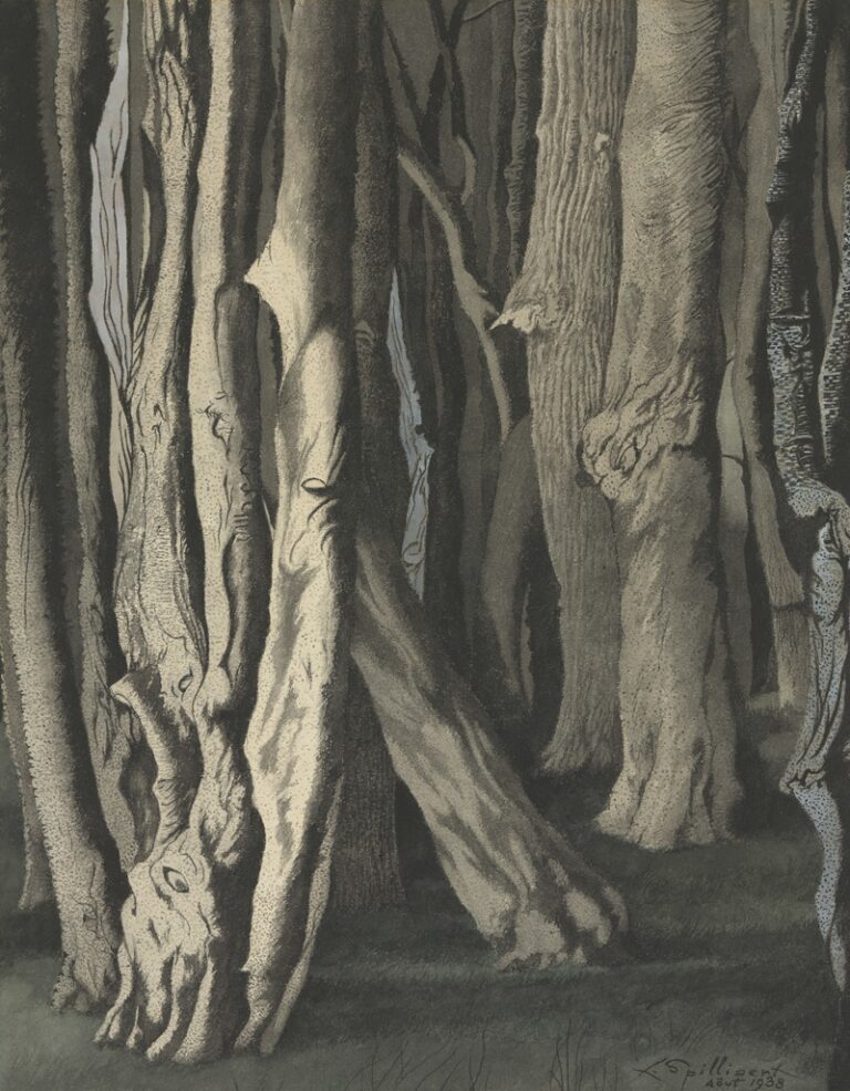 Knoestige boomstammen - Léon Spilliaert