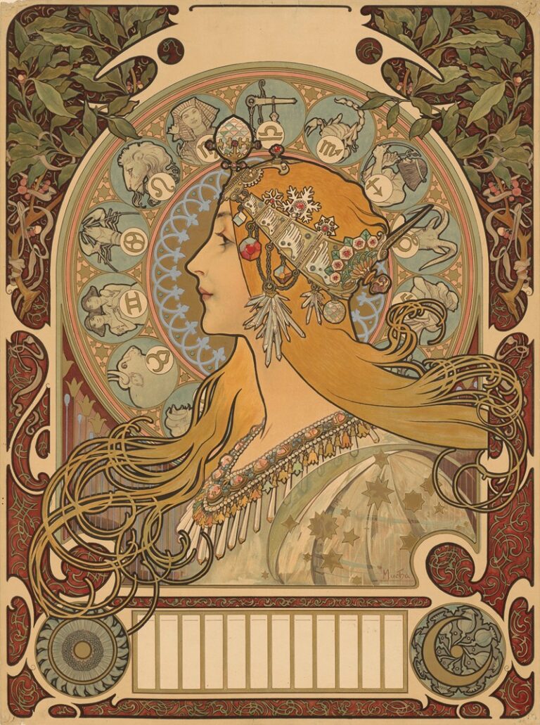 La Plume 2 - Alphonse Mucha