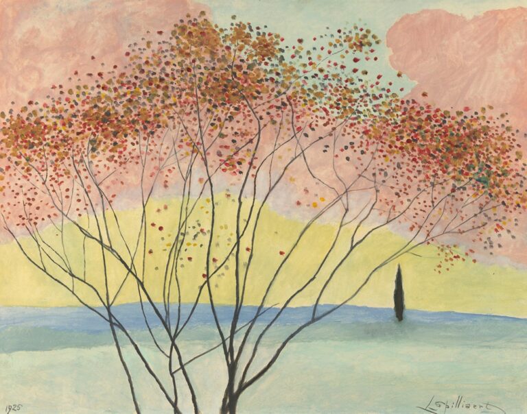 Landschap met bomen vooraan - Léon Spilliaert