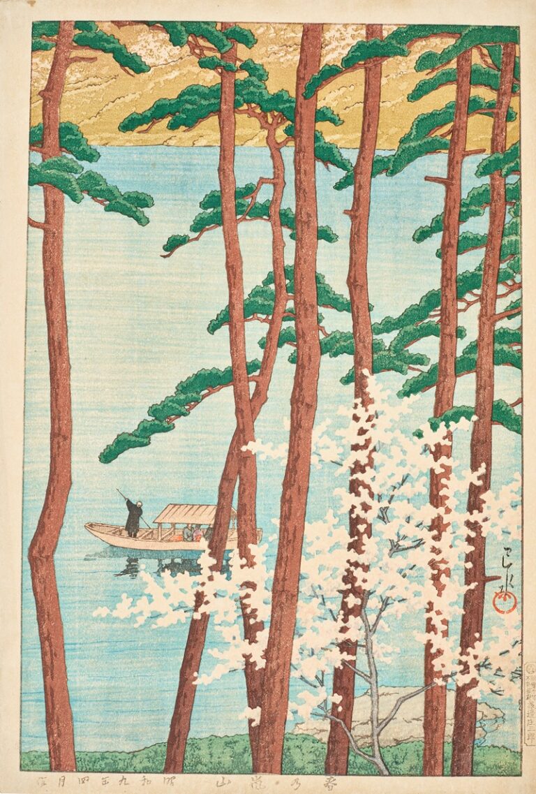 Lente in Arashiyama - Kawase Hasui