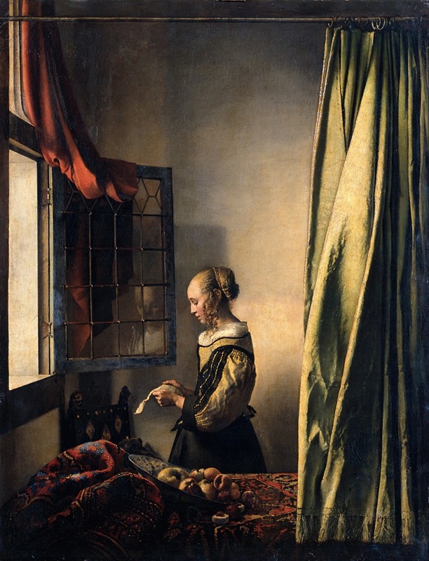 Meisje lezend bij open raam - Johannes Vermeer