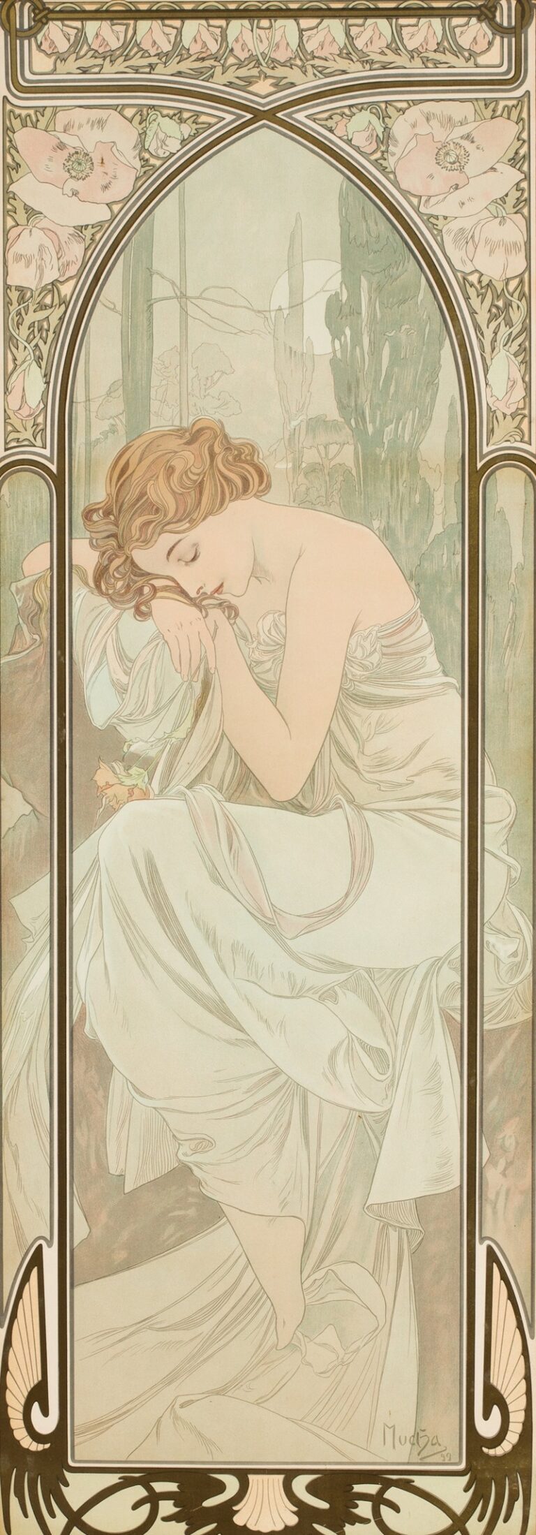 Nachtrust - Alphonse Mucha