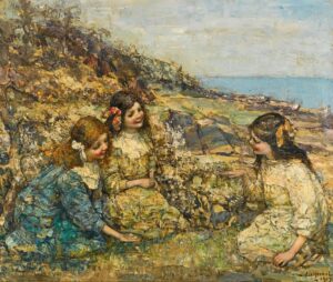 Paardenbloem wegblazen - Edward Atkinson Hornel