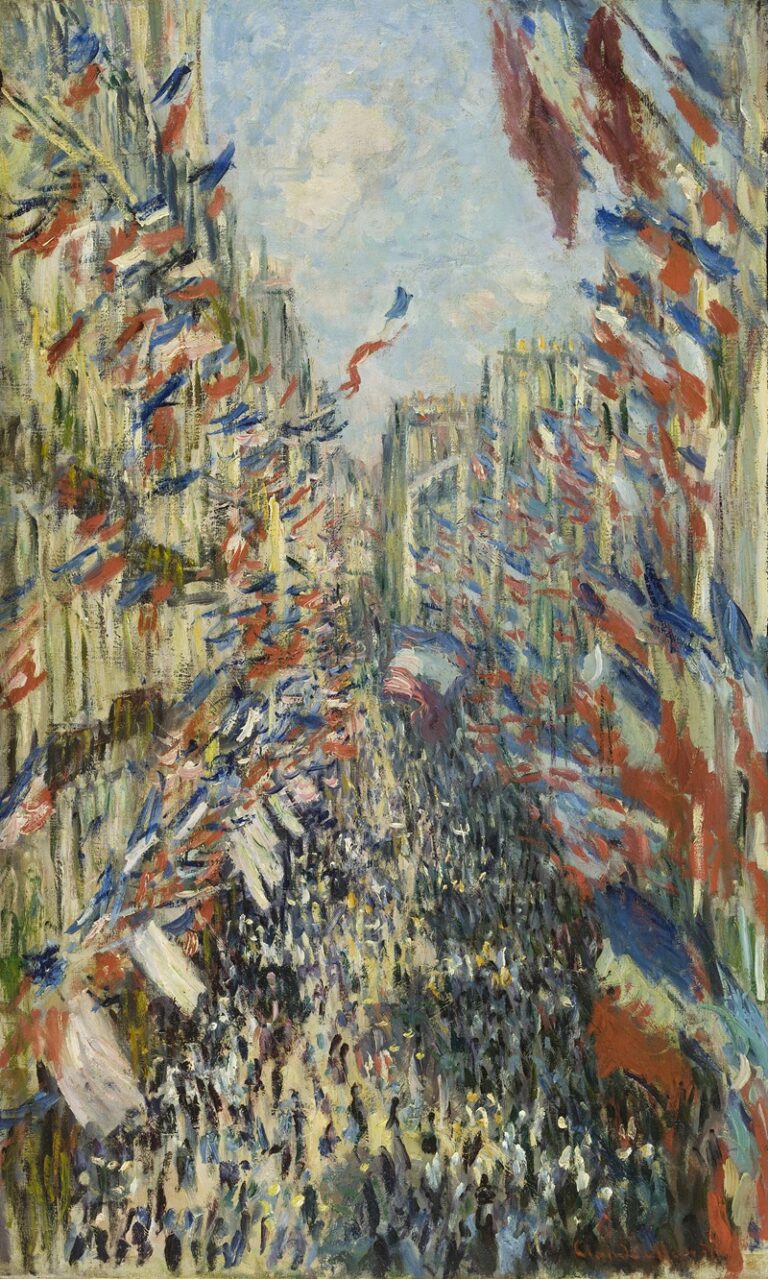 Rue Montorgueil tijdens de viering van 30 juni 1878 - Claude Monet