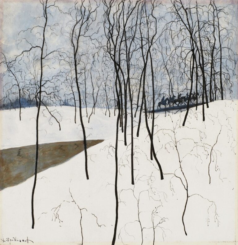 Ruiters in de sneeuw - Léon Spilliaert
