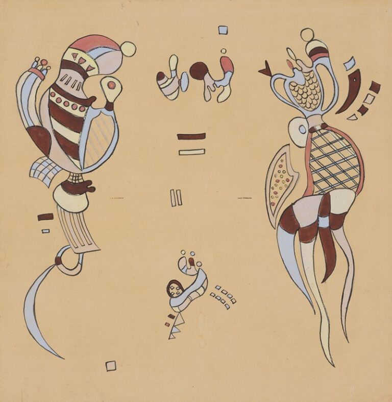 Schets voor stof of fauteuilontwerp - Wassily Kandinsky