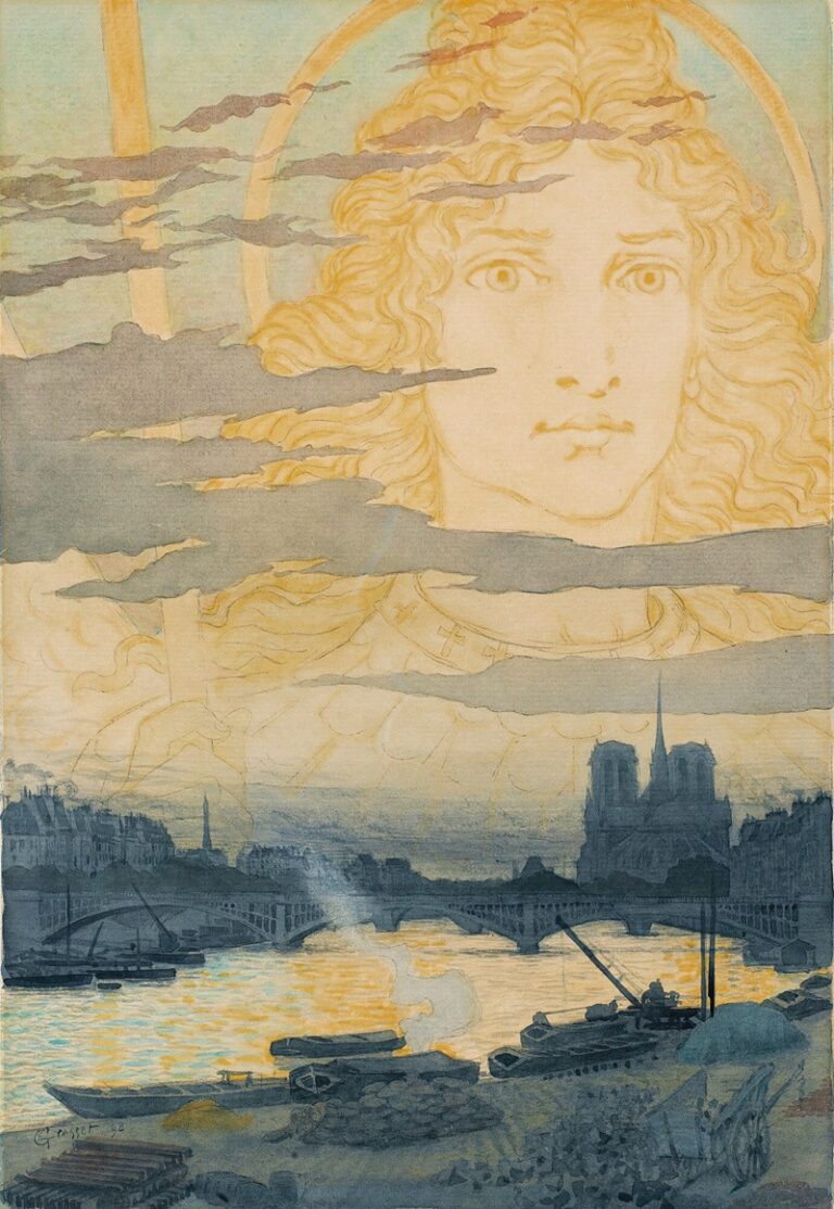 Sint Geneviève waakt over Parijs - Eugène Grasset