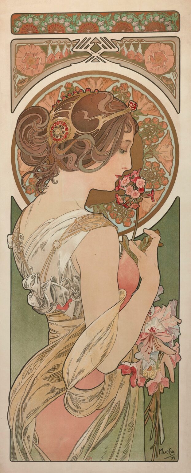 Sleutelbloem - Alphonse Mucha