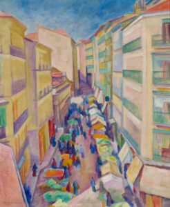 Straat in Madrid - Józef Pankiewicz