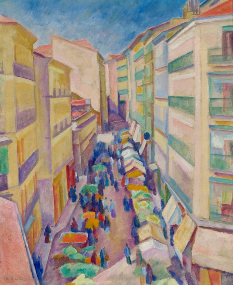 Straat in Madrid - Józef Pankiewicz