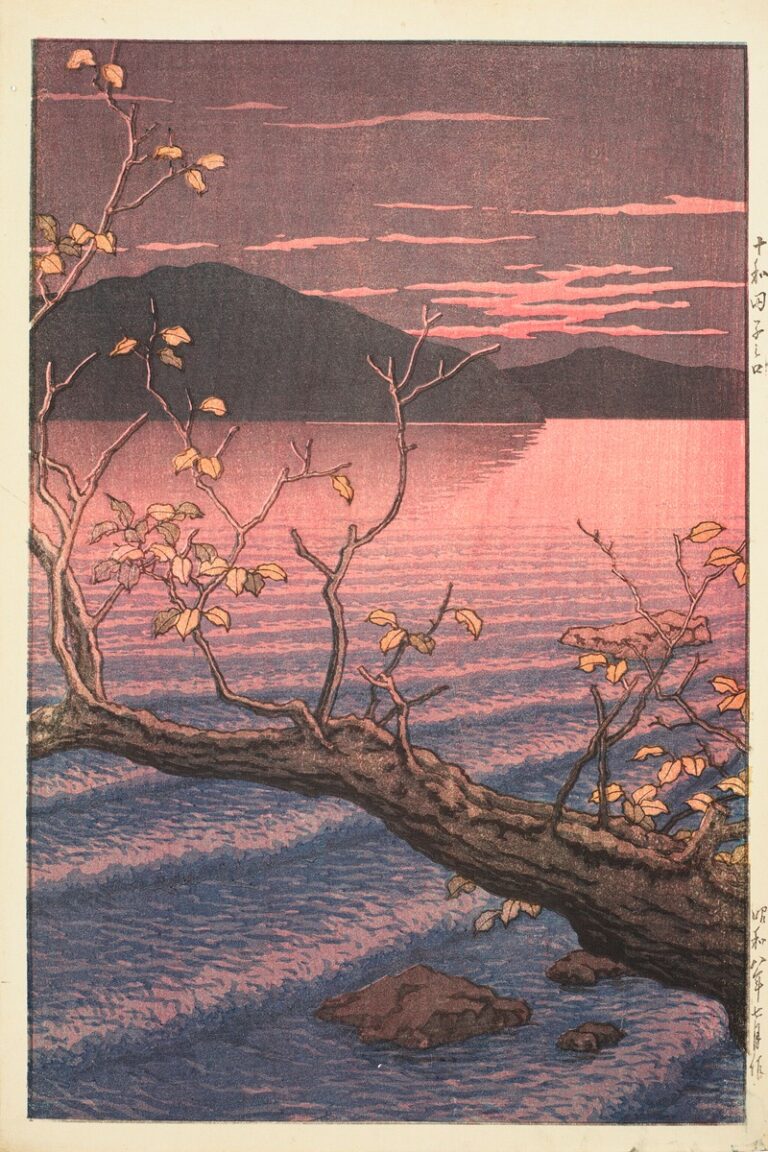 Towada-meer bij Aomori - Kawase Hasui